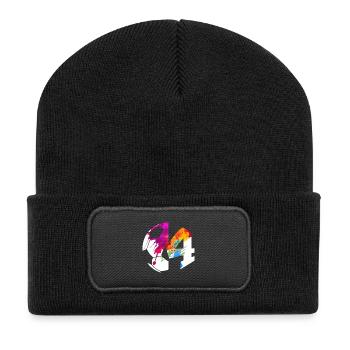 NON. 4 FOOTBALLEUR NUMÉRO 4 FOOTBALL 4E ANNIVERSAIRE - Beanie recyclé à patch - noir - Devant