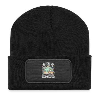Queen of the Camper Caravan Pastel - Recycled Patch Beanie - black - Front