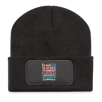 ELL-Lehrer englische Sprache - Recycelte Patch Beanie - Dunkelgrau - Vorne