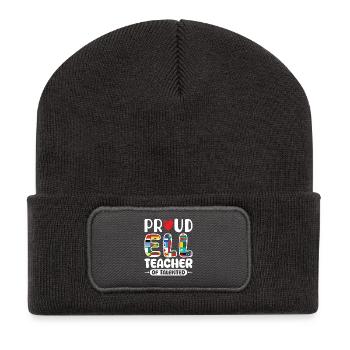 ELL-Lehrer englische Sprache - Recycelte Patch Beanie - Dunkelgrau - Vorne