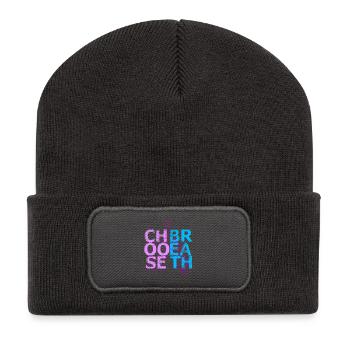 Nichtraucher Ex Raucher Choose Breath - Recycelte Patch Beanie - Dunkelgrau - Vorne
