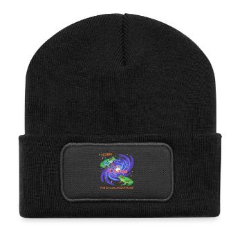 Grenouilles du Chaos : Vortex de Couleur - Beanie recyclé à patch - noir - Devant