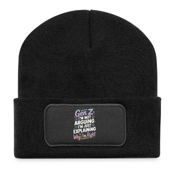 Gen Z Law: Explaining with humor - Recycled Patch Beanie - black - Front