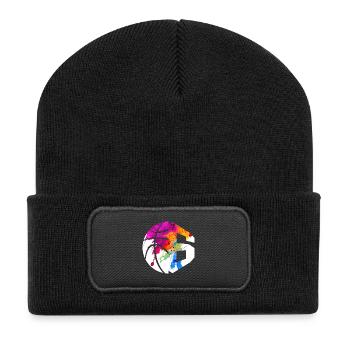 NR. 6 BASKETBALL NUMMER 6 BASKETBALL 6. GEBURTSTAG - Recycelte Patch Beanie - Schwarz - Vorne