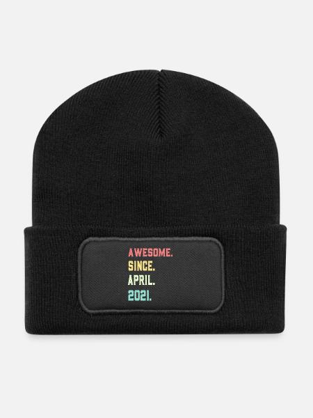 Awesome Since April 2021 - Recycled Patch Beanie - black