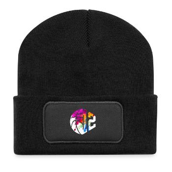 NR. 12 NUMMER 12 BASKETBALL 12. GEBURTSTAG - Recycelte Patch Beanie - Schwarz - Vorne