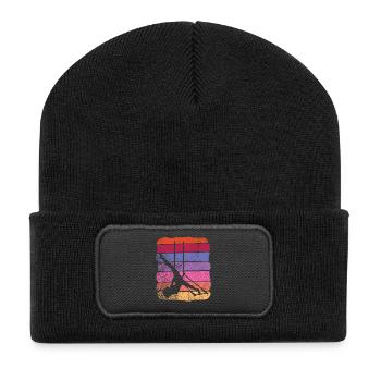 Aerialist Vintage Cloud Swing Trapez - Recycelte Patch Beanie - Schwarz - Vorne