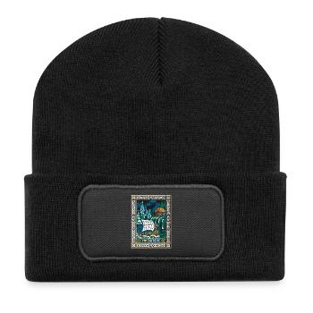 J’adore le navire viking nordique - Beanie recyclé à patch - noir - Devant