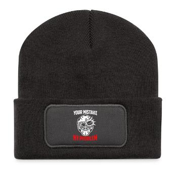 Hockey Goalie Gift Goalie Life Hockey Goalie - Recycled Patch Beanie - dark grey - Front