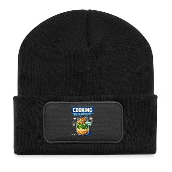 Cuisiner pour demain | Cuisine de préparation des repas - Beanie recyclé à patch - noir - Devant
