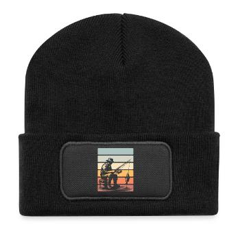 Fishing Anglers - Recycled Patch Beanie - black - Front
