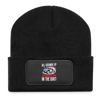 UTV Off Road Boy Men 4 Wheeler Side by side - Recycelte Patch Beanie - Schwarz - Vorne