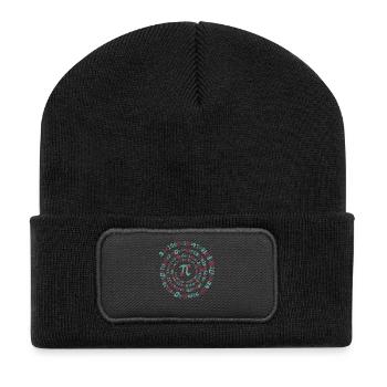 Pi - Mathematik - Recycelte Patch Beanie - Schwarz - Vorne