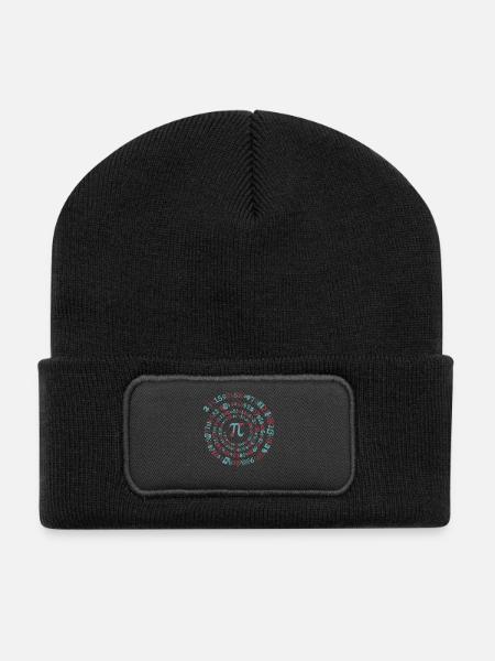 Pi - Mathematik - Recycelte Patch Beanie - Schwarz