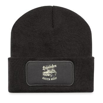 Trabi | Legenden Rosten Nicht | Oldtimer - Recycelte Patch Beanie - Dunkelgrau - Vorne
