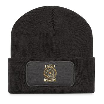 Astronomie Astronom I Audit Your Horoscope - Recycelte Patch Beanie - Dunkelgrau - Vorne