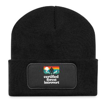Bigfoot Sasquatch Yeti Cryptid Creatures Big Foot - Recycelte Patch Beanie - Schwarz - Vorne