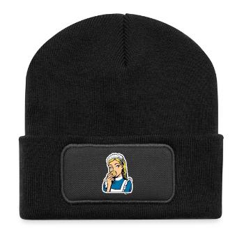 Maid and Cookie Pop Art - Recycled Patch Beanie - black - Front