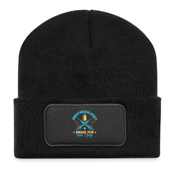 Anesthesiologist Awake Your Sleep Anesthesia - Recycled Patch Beanie - black - Front