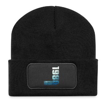 46. Geburtstag Mann Frau 46 Jahre alt 1980 Geschenk - Recycelte Patch Beanie - Schwarz - Vorne