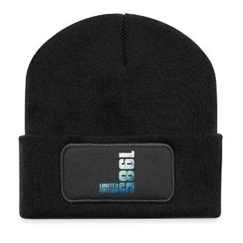 41st Birthday Man Woman 41 Year Old 1985 Gift - Recycled Patch Beanie - black - Front