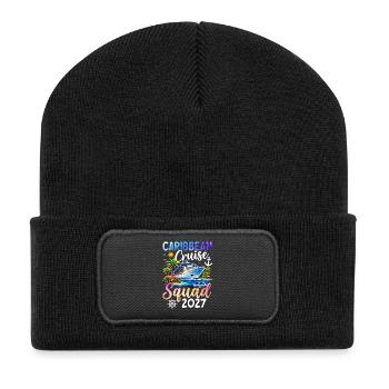 Caribbean Cruise Squad 2027 - Recycelte Patch Beanie - Schwarz - Vorne
