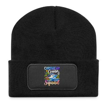 Caribbean Cruise Squad - Recycelte Patch Beanie - Schwarz - Vorne
