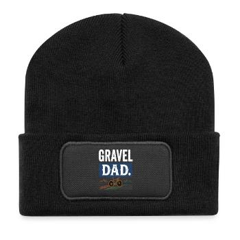 Gravel Dad Bike Dad Bike Adventure - Recycled Patch Beanie - black - Front