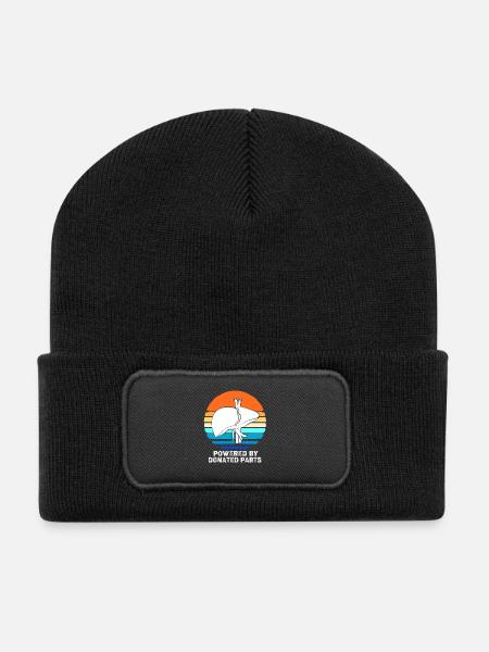 Organ Spender Leber Organspender Leberspende - Recycelte Patch Beanie - Schwarz