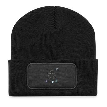 Maritim Anker Kreuz Eiscrem - Recycled Patch Beanie - black - Front