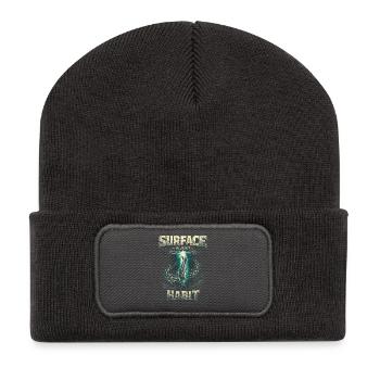Apnée en apnée en surface n’est qu’une habitude - Beanie recyclé à patch - charbon - Devant
