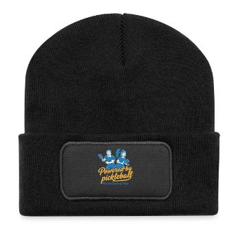 Pickleball angetrieben von Pickleball Die Dynamik von - Recycelte Patch Beanie - Schwarz - Vorne