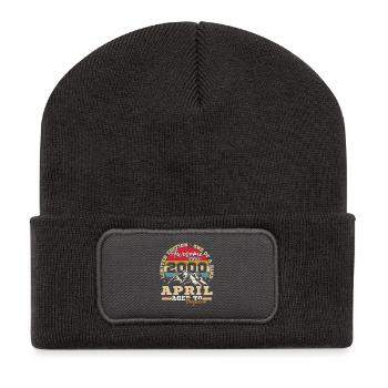 April 2000 Vintage-Geburtstagsgeschenk - Recycelte Patch Beanie - Dunkelgrau - Vorne
