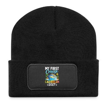My First Cruise Caribbean 2027 - Recycelte Patch Beanie - Schwarz - Vorne