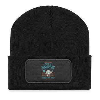Pickleball Funny Player Good Day Time To Play - Recycled Patch Beanie - black - Front