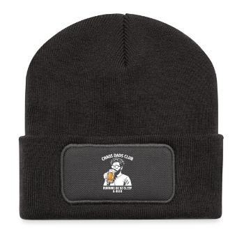 Chaos Dads Club Chemise de bière Papa drôle - Beanie recyclé à patch - charbon - Devant