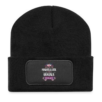 Maquilleuse Géniale Édition Limitée - Beanie recyclé à patch - noir - Devant