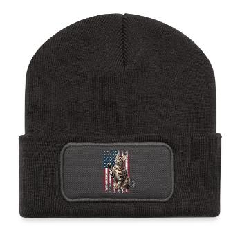 Bengal Cat US Bengalkatze - Recycled Patch Beanie - dark grey - Front