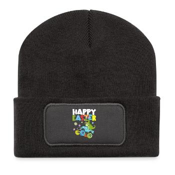 Monster Truck de Pâques Dino - Beanie recyclé à patch - charbon - Devant