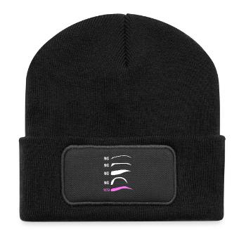 Cosmeticienne de microblading maquillage - Beanie recyclé à patch - noir - Devant
