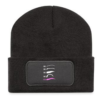 Cosmeticienne de microblading maquillage - Beanie recyclé à patch - charbon - Devant