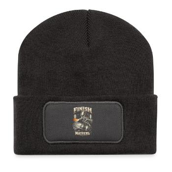 Fahrzeuglackierer Autolackierer Finish Matters - Recycelte Patch Beanie - Dunkelgrau - Vorne
