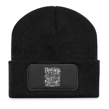 Cadeau d’anniversaire vintage de moto vintage 1986 - Beanie recyclé à patch - noir - Devant