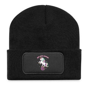 1. Geburtstag Einhorn Mädchen Ich bin schon 1 - Recycelte Patch Beanie - Schwarz - Vorne
