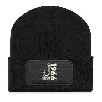 60th Birthday Gift Angler Fishing Man 1966 - Recycled Patch Beanie - black - Front