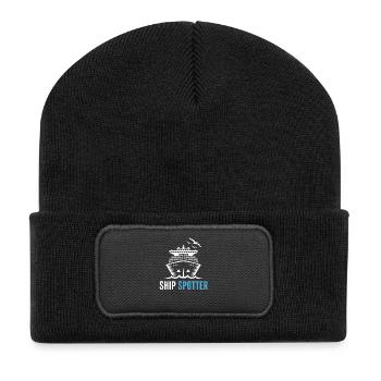  Ship Spotter Leidenschaft für Schiffsbeobachter - Recycelte Patch Beanie - Schwarz - Vorne
