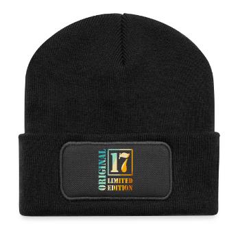 17. Geburtstag Junge Mädchen Teenager Original 17 - Recycelte Patch Beanie - Schwarz - Vorne
