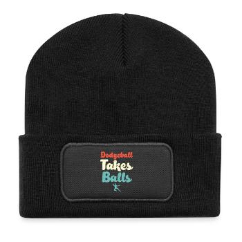 Dodgeball Takes Balls - Recycled Patch Beanie - black - Front