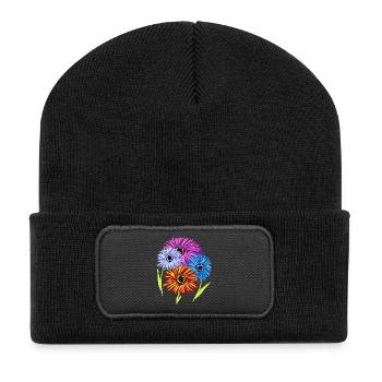 Fleurs Jardin d’été Fleurs Fleurs Flore - Beanie recyclé à patch - noir - Devant