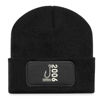 Cadeau du 20e anniversaire Pêcheur Pêcheur 2006 - Beanie recyclé à patch - noir - Devant